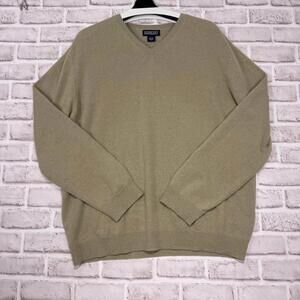 Lands' End 100% Cashmere V-Neck Sweater Men's L 42-44